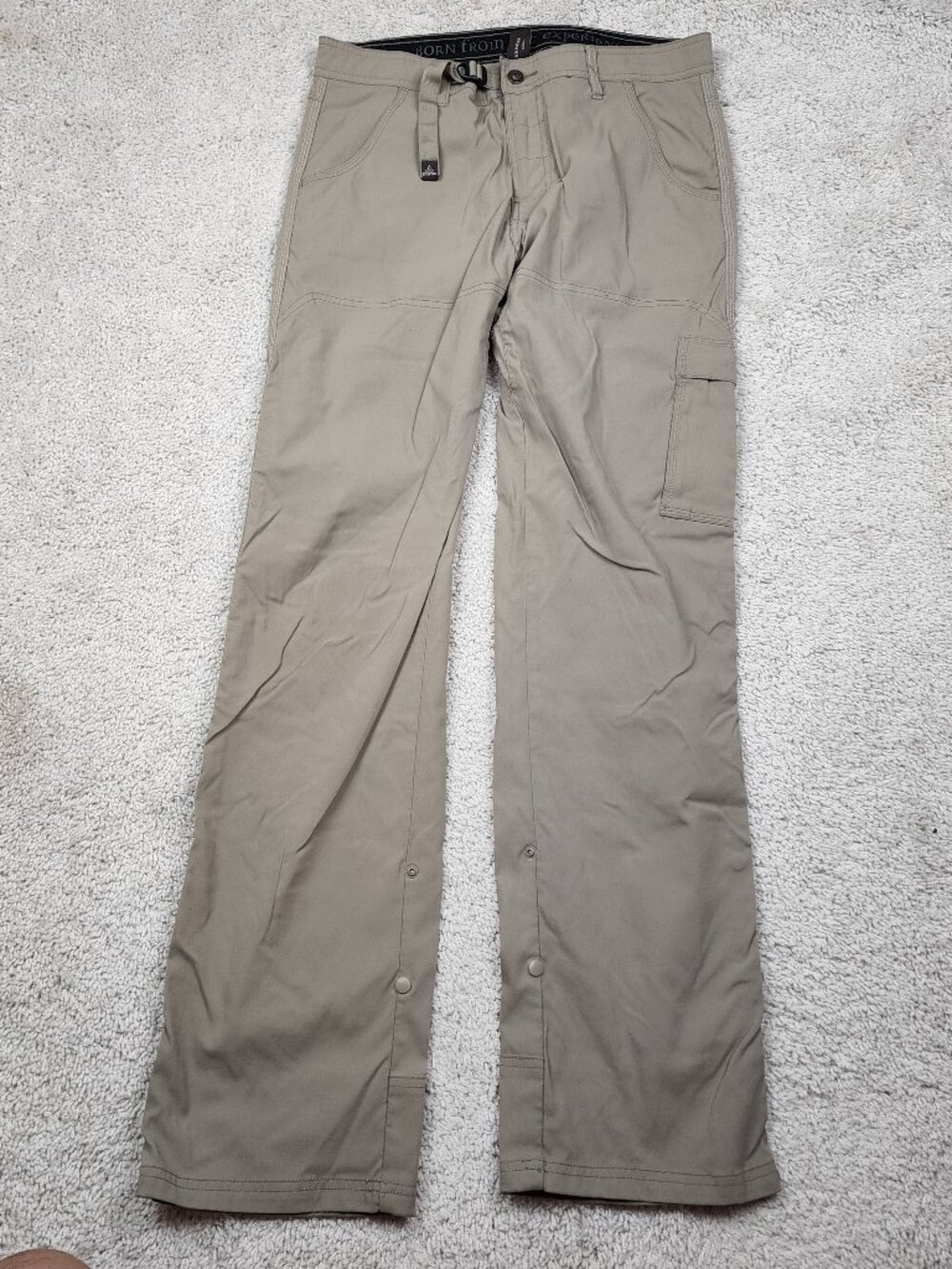 Prana Pants Mens 34x34 Brown Stretch Zion Regular Fit Cargo Stretch Hiking REI